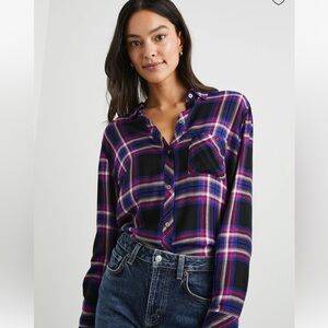 Rails Plaid Shirt in Purple and Black